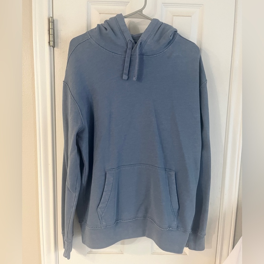 Mens Hollister Hoodie Hooded Sweatshirt Washed Blue Large L